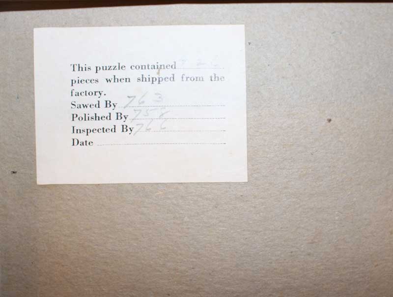 Pastime Puzzle "Their Favorite Pastime"